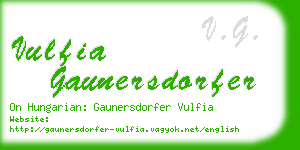 vulfia gaunersdorfer business card